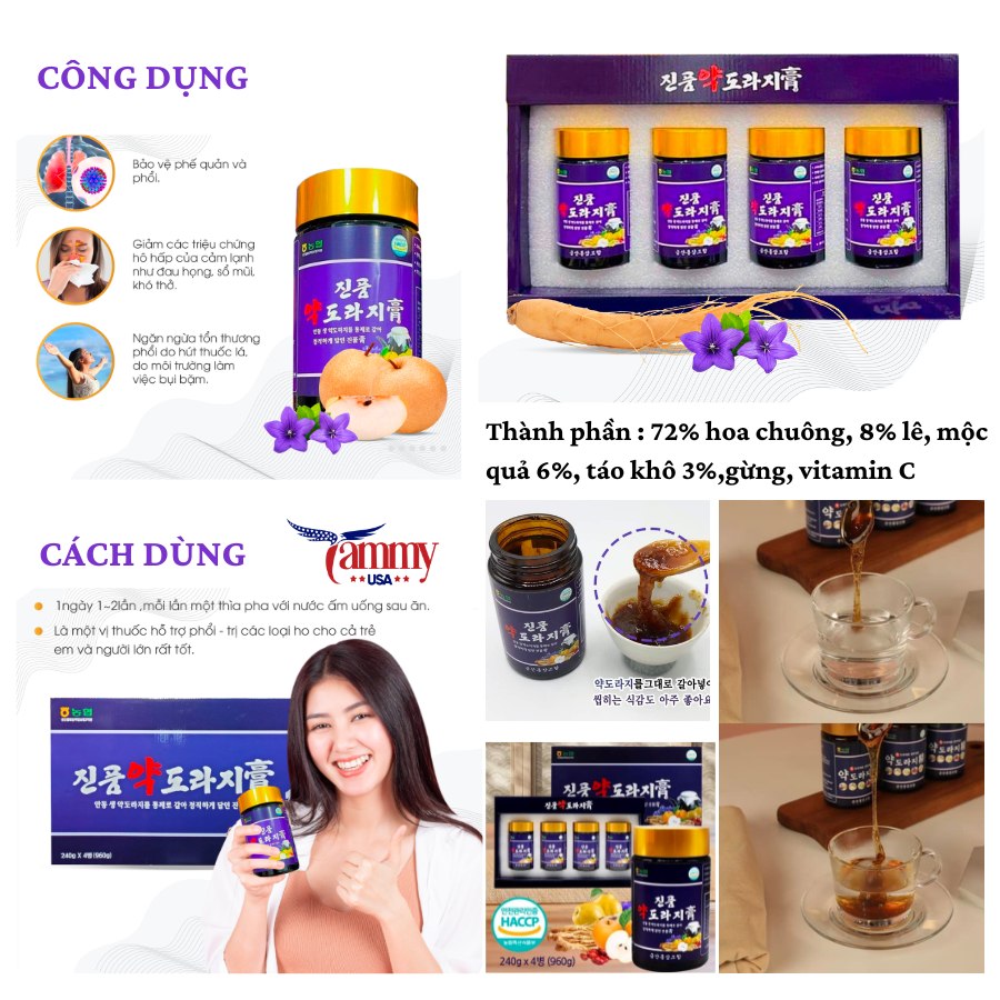 CAO TRỊ HO CHIẾT XUẤT RỄ HOA CHUÔNG HÀN QUỐC