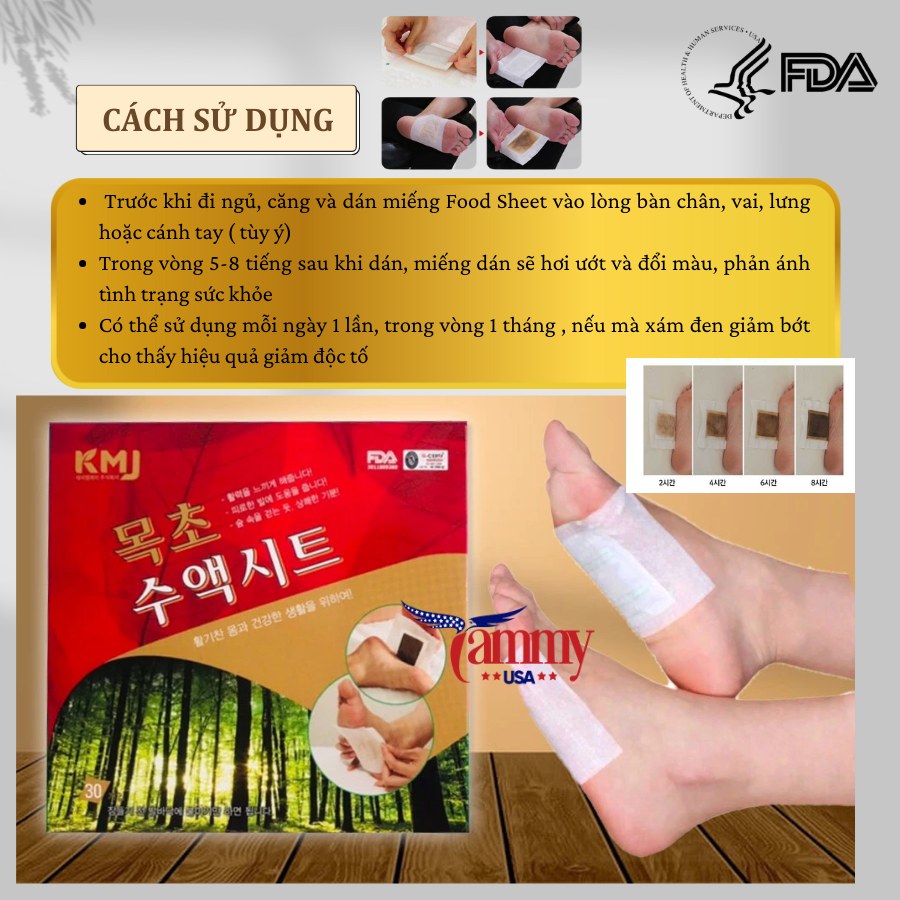 MIÊNG DÁN NGỦ NGON  DETOX FOOT PATCHES