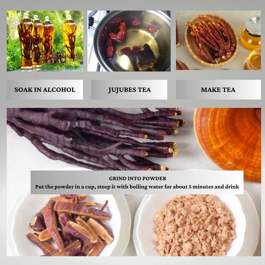 Nấm linh chi sừng hươu Hàn Quốc-- Deer-horn Reishi / Reishi Antler Mushroom 500g(17.6 oz)